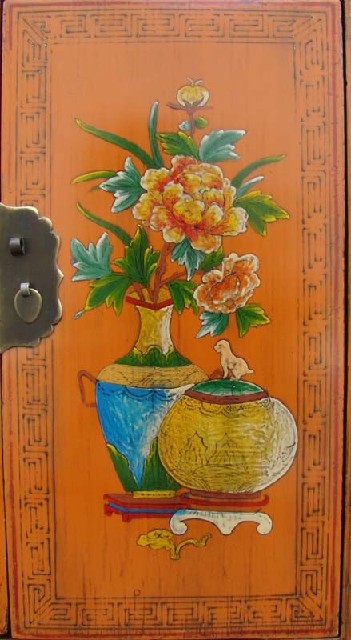 红描彩小柜|red depicting a color chest