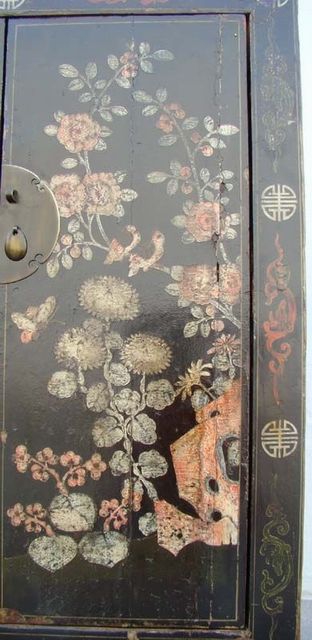 黑五彩二门中柜高碑店|Depict the color medium cabinet with two gates