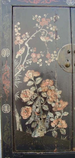 黑五彩二门中柜高碑店|Depict the color medium cabinet with two gates