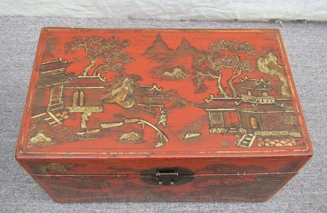 红描金盒|Red & gilt box