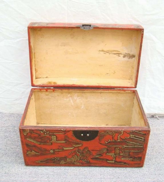 红描金盒|Red & gilt box