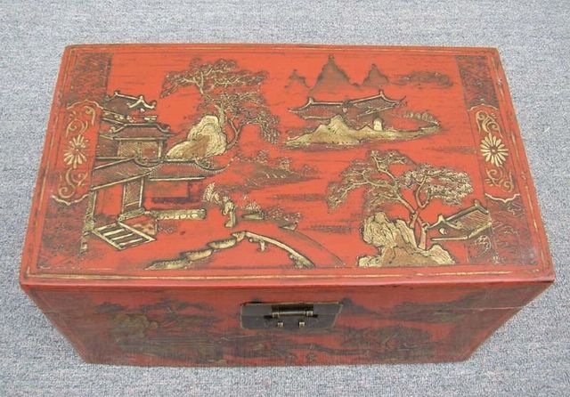 红描金盒|Red & gilt box