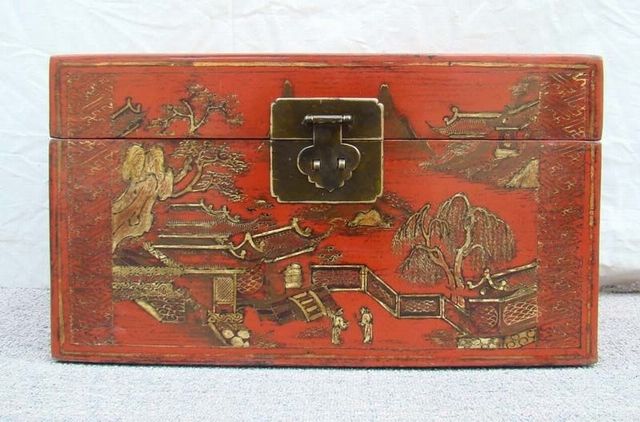 红描金盒|Red & gilt box