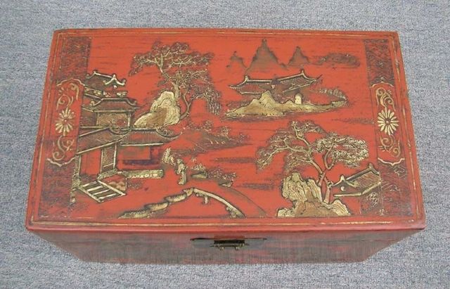 红描金盒|Red & gilt box