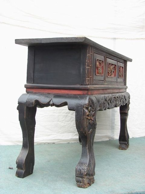 弯腿三抽供台|Bending-legs altar w/ three drawers