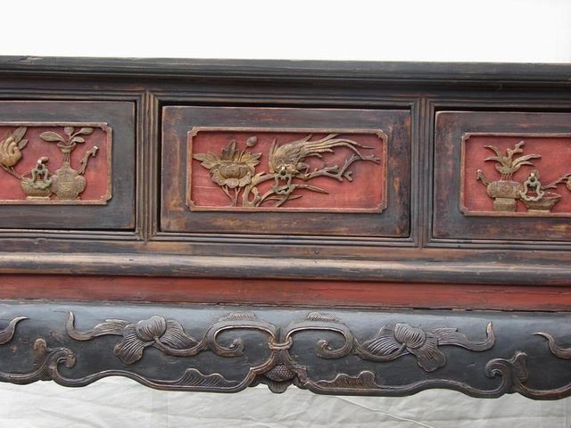弯腿三抽供台|Bending-legs altar w/ three drawers