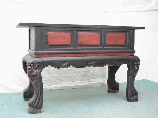 弯腿三抽供台|Bending-legs altar w/ three drawers