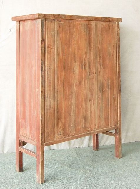 描金二门中柜工厂|Red & gilt medium cabinet