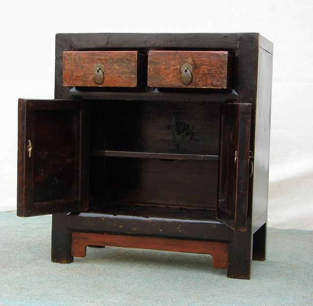 二抽二门描彩小柜|Color-painted small cabinet with two drawers and two doors