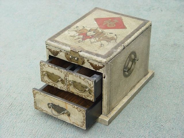 梳妆盒工厂|Gold-painted/gilt mirrored trunk
