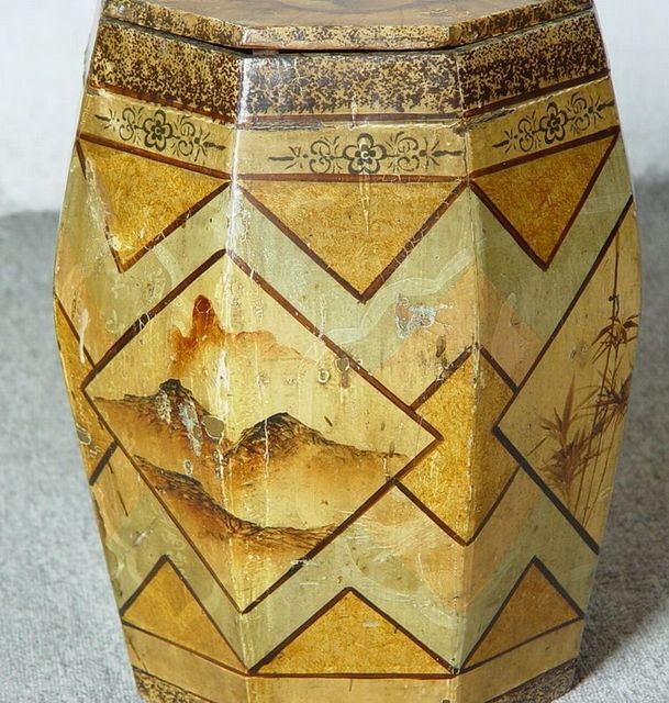 描彩八角桶|Chinese antique funiture
