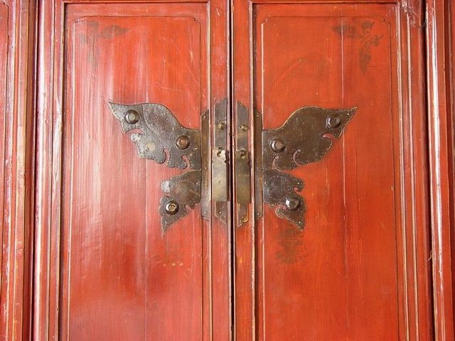 红蝴蝶大柜|Red-lacquered big cabinet