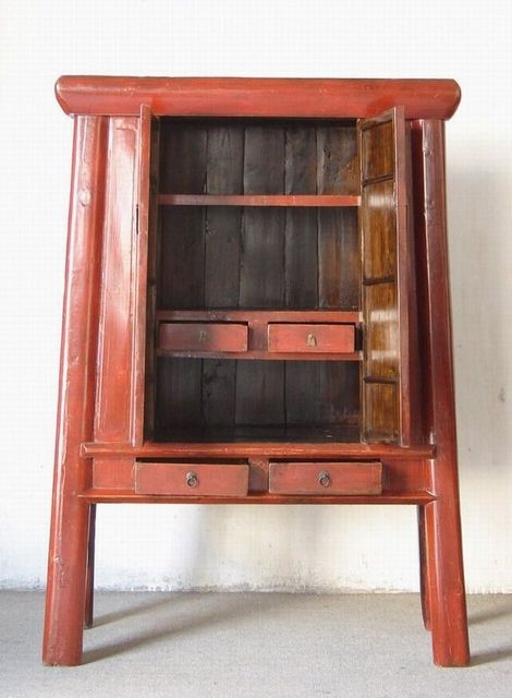 红蝴蝶大柜|Red-lacquered big cabinet