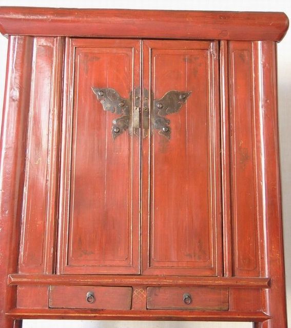 红蝴蝶大柜|Red-lacquered big cabinet