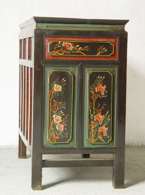 黑五彩三抽二门柜|cabinet