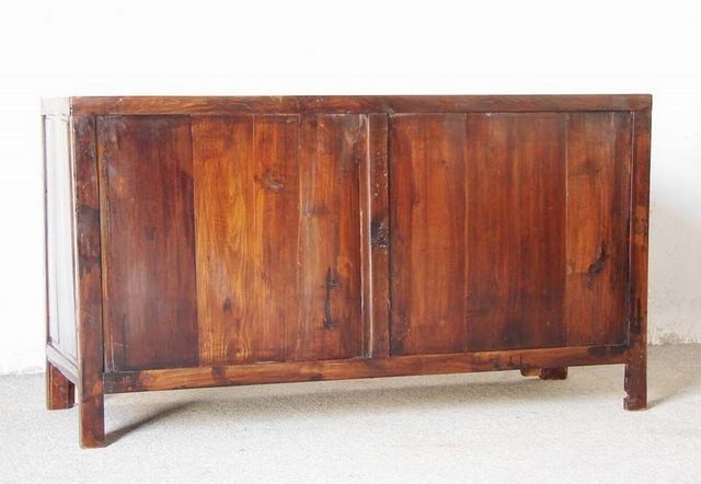 四抽四门描金柜|Red & gilt medium cabinet