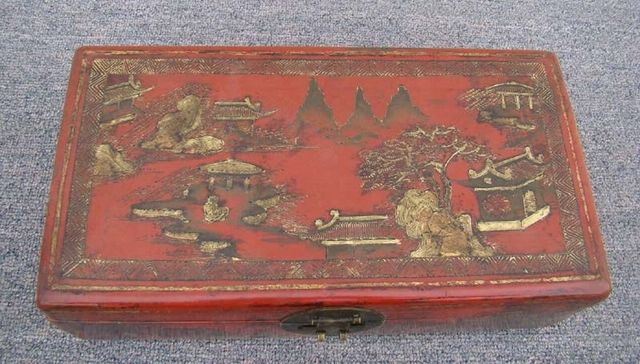 红描金小盒|Red &gilt small box