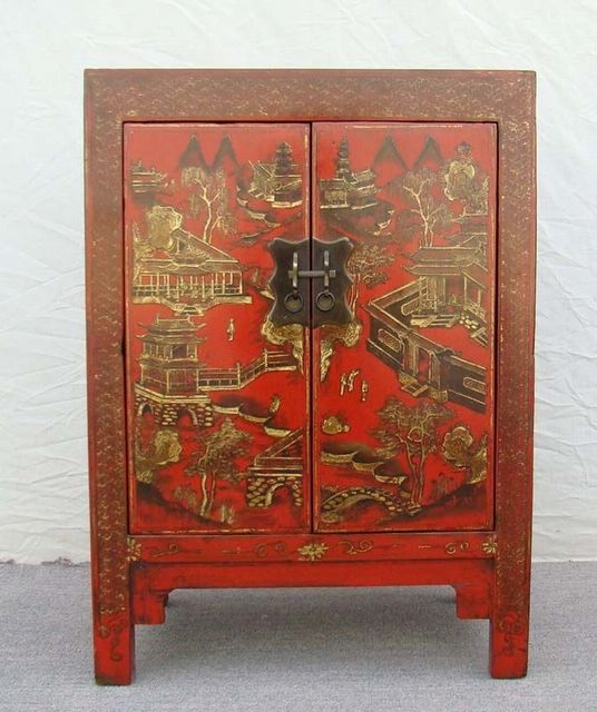 红描金小柜工厂|Red &gilt small cabinet