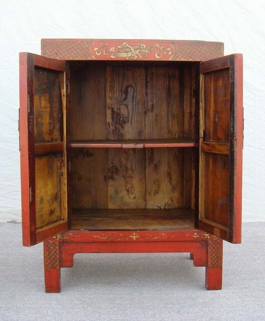 红描金小柜|Red &gilt small cabinet