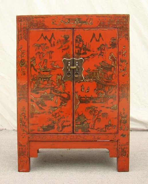 红描金小柜|Red &gilt small cabinet