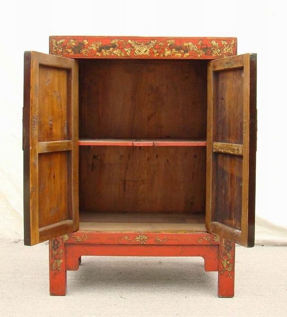 红描金小柜|Red &gilt small cabinet