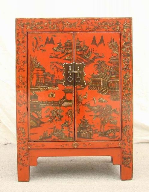 红描金小柜工厂|Red &gilt small cabinet