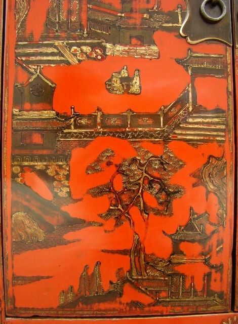 红描金小柜工厂|Red &gilt small cabinet