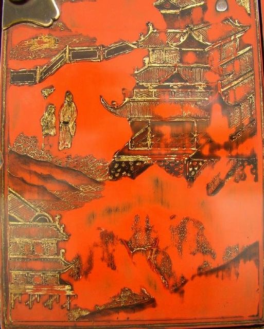 红描金小柜|Red &gilt small cabinet