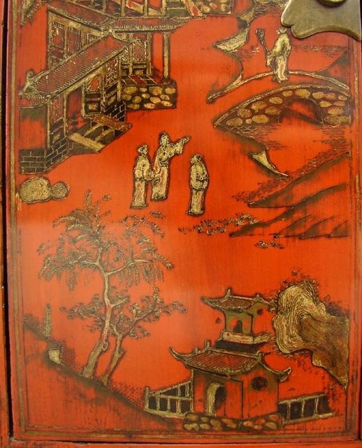 红描金小柜工厂|Red &gilt small cabinet