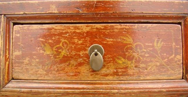 描彩二抽二门柜|Depict the color cabinet with two drawers and two gates