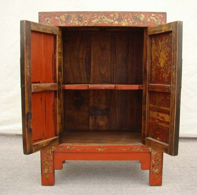 红描金小柜|Red &gilt small cabinet