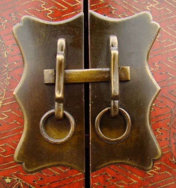 红描金小柜|Red &gilt small cabinet