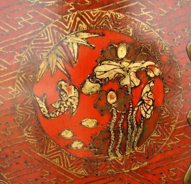 红描金小柜|Red &gilt small cabinet