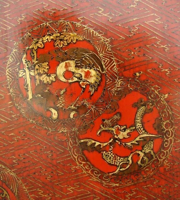 红描金小柜|Red &gilt small cabinet
