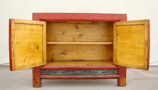 描彩二门柜|Color-painted cabinet w/ 2 doors