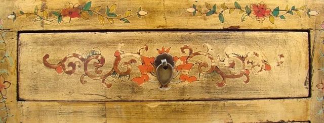 黄一抽二门小柜|Yellow lacquer small chest with one drawer and two gates