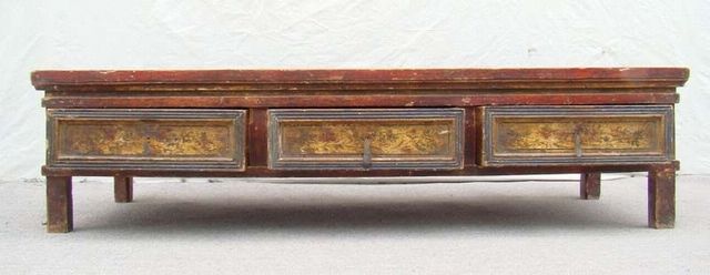 描彩炕桌|Color-painted Kang table