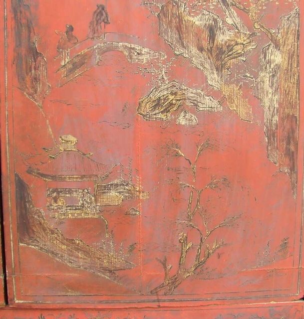 红描金大柜工厂|Red & gilt big cabinet