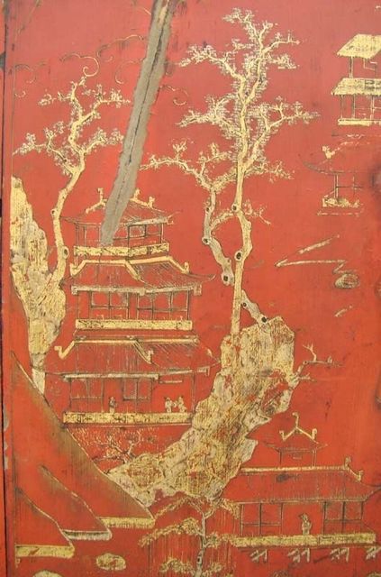 红描金大柜|Red & gilt big cabinet
