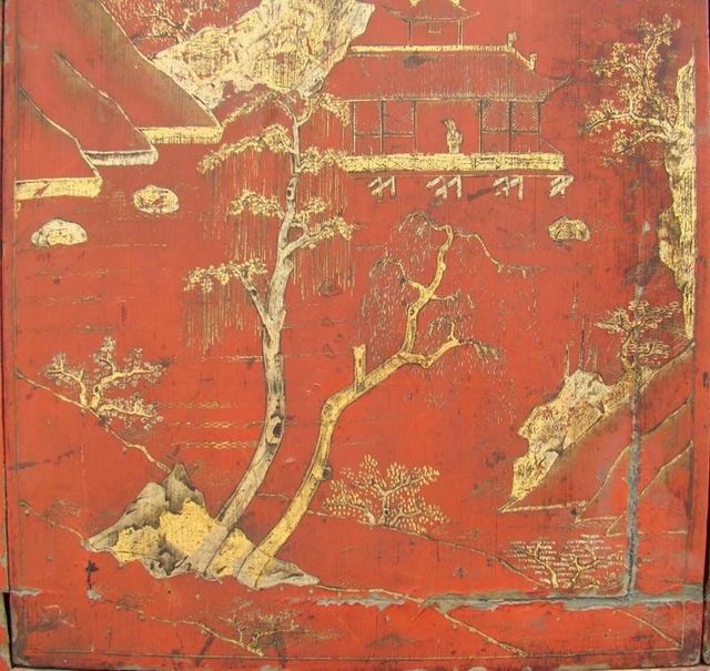 红描金大柜|Red & gilt big cabinet