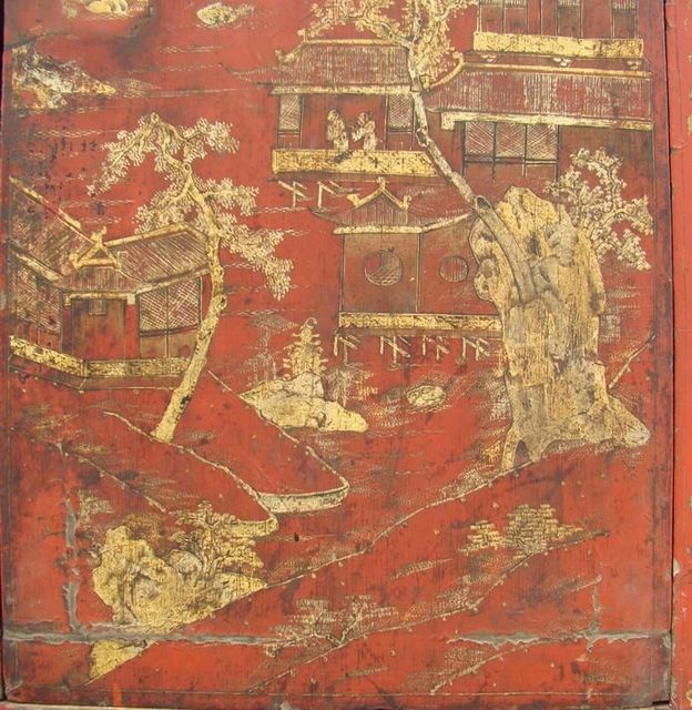 红描金大柜|Red & gilt big cabinet