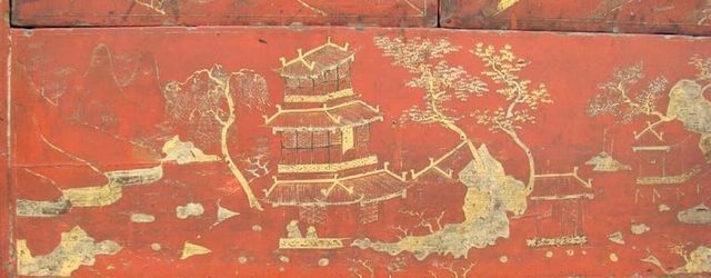 红描金大柜|Red & gilt big cabinet
