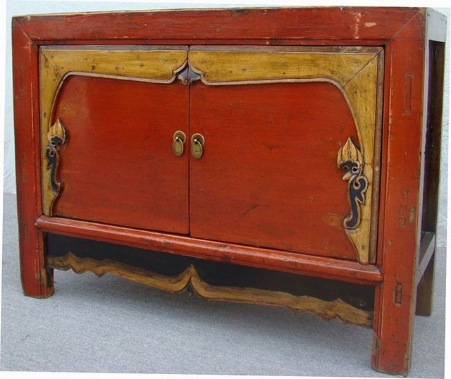 描彩二门柜|Color-painted cabinet w/ 2 doors