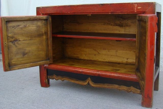 描彩二门柜|Color-painted cabinet w/ 2 doors