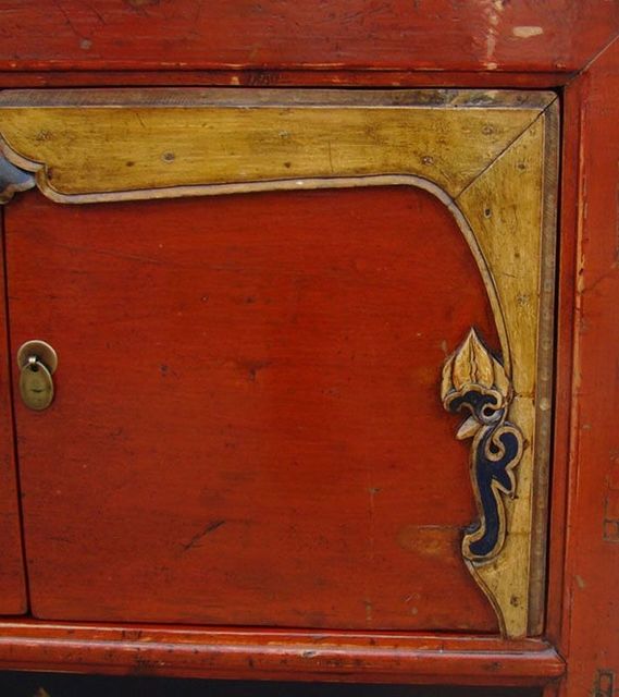 描彩二门柜|Color-painted cabinet w/ 2 doors