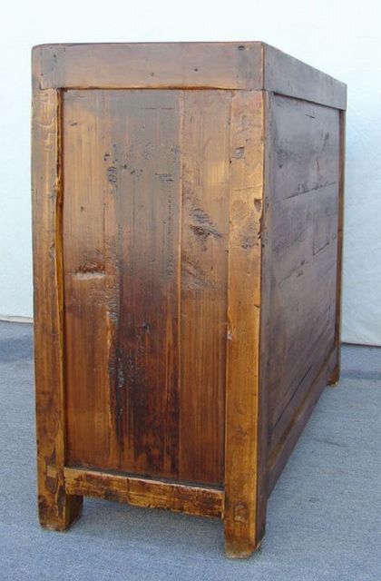 描彩二抽二门柜|Color-painted small cabinet w/ 2 doors & 3 drawers