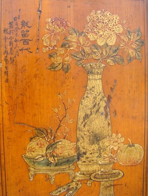 黄描彩二门柜高碑店|Yellow depict the color chest with two gates