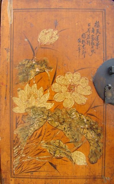 黄描彩二门柜高碑店|Yellow depict the color chest with two gates