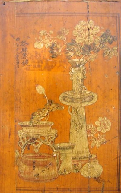 黄描彩二门柜高碑店|Yellow depict the color chest with two gates