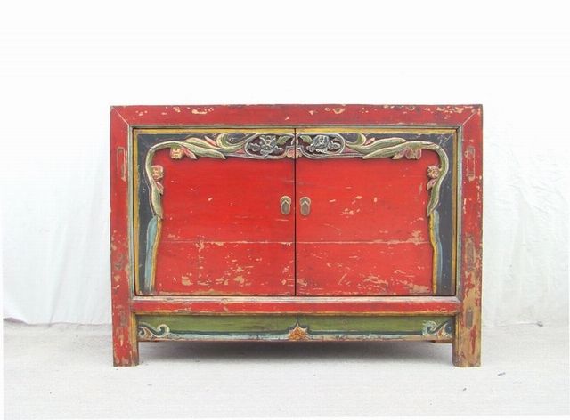 描彩二门柜|Color-painted cabinet w/ 2 doors